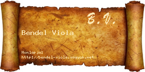 Bendel Viola névjegykártya